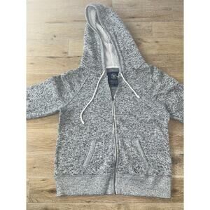AMERICAN EAGLE OUTFITTERS Zip Front Drawstring Fleece Hooded Sweater Size L‎